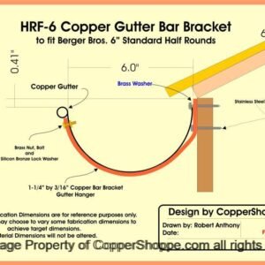 Image of Hrf 6 Copper Gutter Bar Bracket
