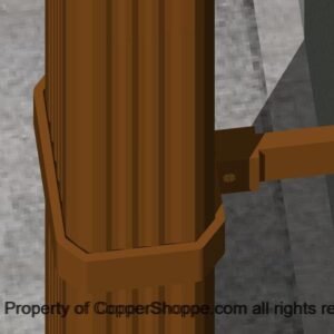 Image of Copper Downspout Bracket Dsb43zupperright