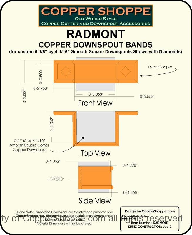 Radmont Ornamental / Decorative Downspout Bands Straps - Image 2