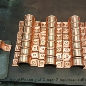 Image of Radmont Radius Ornamental Copper Downspout Bands Straps With Rds Copper Downspout Brackets D