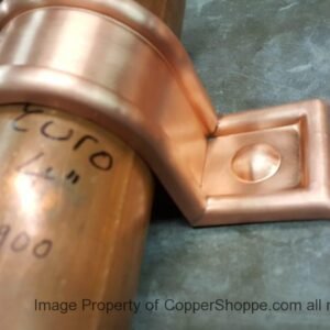 Image of Radmont Radius Ornamental Copper Downspout Bands Straps With Rds Copper Downspout Brackets D